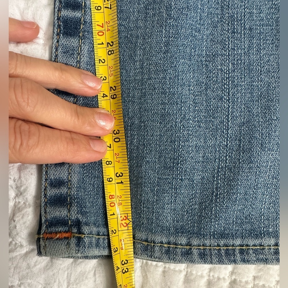 358 True Religion Becky Y2K Low Rise Bootcut Distressed Jeans sz 29 - Picture 7 of 9